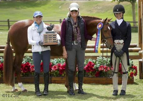 Mara Chemerinsky and Paris, with trainer Marci Mosconi. Photo courtesy of McCool Photos