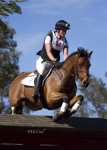 Maya Black and Doesn't Play Fair, leader of the CCI2* at the Galway Downs International Three-Day Event. (Amy McCool photo)