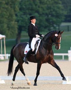 Megan Lane, 19, of Collingwood, ON, riding Caravella, earned the bronze medal in the Yong Rider Freestyle at 2010 NAJYRC (Photo SusanJStickle.com)