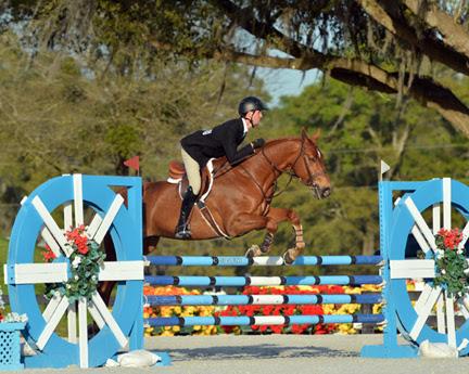 Michael Hughes topped both rounds of the HITS Equitation Championship to win aboard Landis. ©ESI Photography