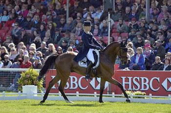 Olympic, World and European champion Michael Jung (GER) and La Biosthetique Sam take the lead after Dressage at the Mitsubishi Motors Badminton Horse Trials  (Photo: Kit Houghton/FEI).