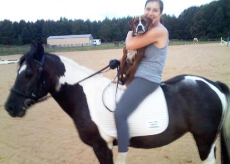 "Moo" Kristen Becker's 22 year-old pony