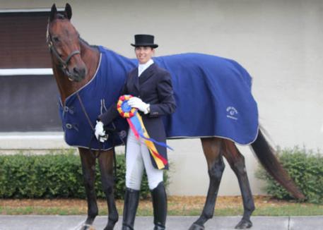 Wellington dressage trainer Neve Myburgh rode Accent Aigu FRH to the highest score at the Gold Coast Fall Fling, winning The Horse of Course High Score Award. 