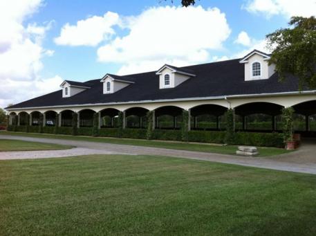 The beautiful covered arena at Stillpoint Farm in Wellington, Florida