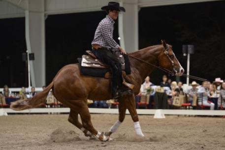 Nick Dello Joio wows the crowd with his Western riding skills. Photo by Meg McGuire.