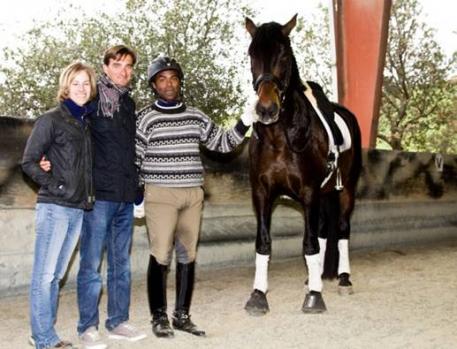 Michael Etherly rode the Prix St Georges stallion Noble GF