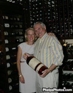 Arlene(Tuny) and David Page in David's wine room