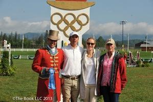  Philip Richter after his win with ringmaster Alan Keeley and his wife Sarah and his mother Judy