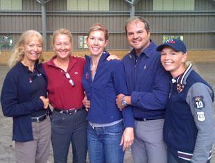Anne Gribbons at Gladstone with Tina Konyot, Olympic Team member Courtney Dye (who came to tune the team up) Todd Flettrich, and Katherine Bateson-Chandler
