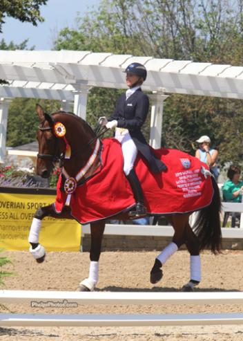 Markel/USEF Developing Grand Prix Reserve Champion honors went to Kathy Priest (Versailles, KY) and her own 10-year-old KWPN Wild Dancer (Florett AS x Reality B) Photo: Mary Phelps