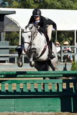 Priscilla Trees and Coquette nab the win in the ,500 USHJA National Hunter Derby Photo: Sheri Scott
