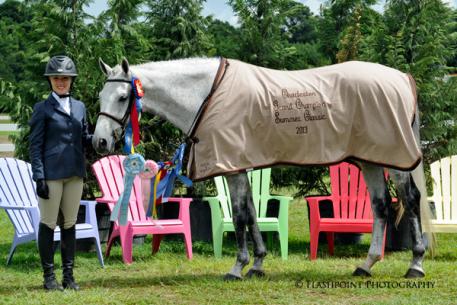 Taboo and Rebekah Livingston are awarded the Hillbright Farm Trophy and the Grand Adult Amateur Championship. Flashpoint Photography 