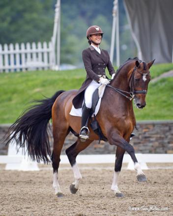 PJ Rizvi smiled all the way through her first Grand Prix with Breaking Dawn Photo: TerriMiller.com