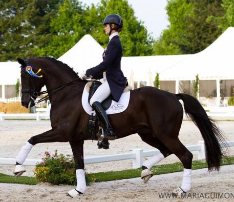 Caroline Roffman and Her Highness O in their first European CDI.(Photo: courtesy of Maria Guimon Photography)
