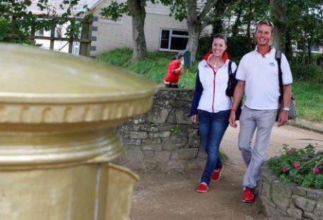 One of the highlights at Sark of course is visiting Sark's only golden postbox!