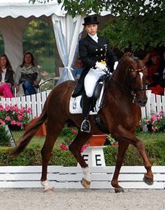 Charlott-Maria Schürmann concentrated on her way to the individual gold at the Juniors