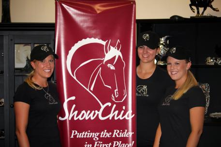 From left to right, Lauren Knopp, Rebecca Cohen, and Mary-Cameron Rollins are participants in the ShowChic mentoring program. 