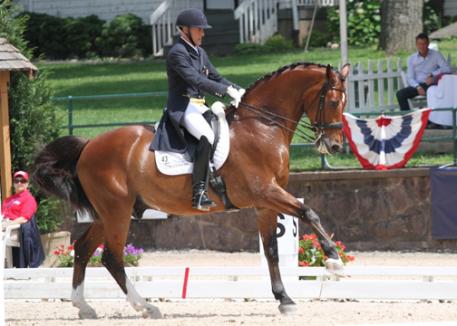 Piere St Jacques and Lucky Tiger perform their personal beast at the 2012 USEF Dressage Festival of Champions.Photo: Tigger Montague