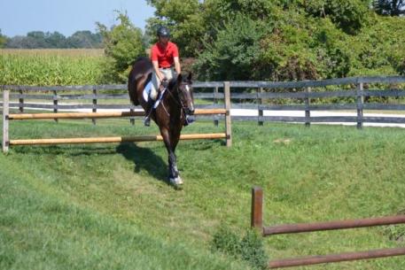 Stephen Foran, 2012 EAP winner, jumping the grob.