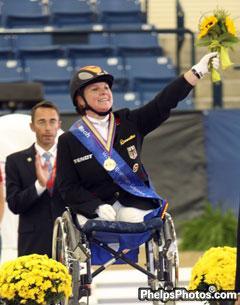 German gold medalist (Grade III), Dr. Angelika Trabert