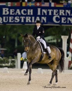 Belinda Trussel and Anton won the FEI Grand Prix Freestyle CDI 3* at the 2010 FTI Winter Equestrian Festival. © 2010 SusanJStickle.com