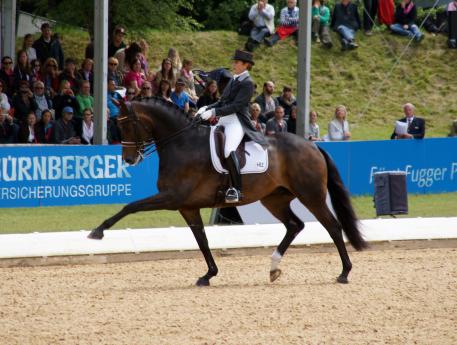 € 70,000 Exquis Grand Prix Kür presented by Axel Johnson Group und der NÜRNBERGER Versicherungsgruppe winners Tinne Vilhelmson-Silfvén and Don Auriello. 