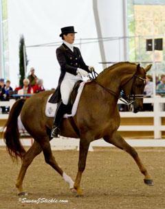 Tinne Vilhelmsson Silfven placing third on Favourit after the FEI ground jury awarded her with 71.340% for her performancecredit-susanjstickle.com