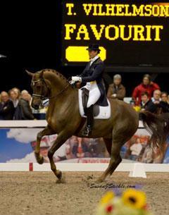 Tinne Vilhelmsson Silfven and Favourit, second place in the freestyle