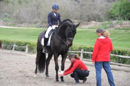 Anna with trainer Sandy Burns Gardner and Sandy's sister Jeanne Burns