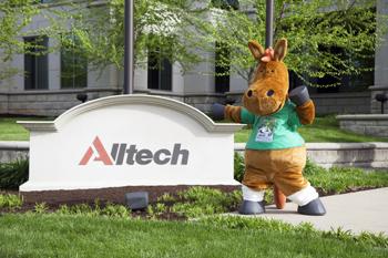 Norman, the official mascot of the Alltech FEI World Equestrian Games™ 2014 in Normandy, toured Alltech’s corporate headquarters near Lexington, KY, USA.