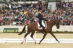 William Fox-Pitt of Great Britain rode Chilli Morning to first place in dressage at the Rolex Kentucky Three-Day Event, Presented by Land Rover. (Michelle Dunn photo)