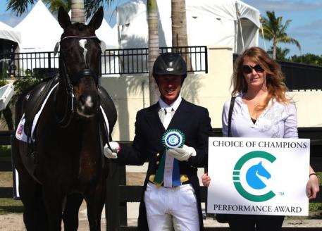 Justin Hardin and Holly Johnson at the 2014 Adequan Global Dressage Festival.