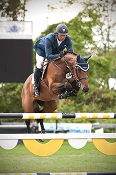 Wingberry Farms of King City, ON, welcomes Yann Candele, pictured here riding Brooklyn Blues, as Head Trainer. Photo by Victoria Clermont.