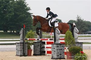 Caroline Martin aboard Quantum Solace on their way to the Eventing CCI2* Individual Gold medal (Brant Gamma Photos)