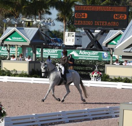 Zerbino Interagro and Kerensa Mueller competing in the Nations Cup.