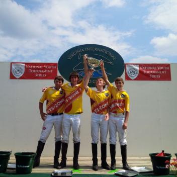 Winning Zone 3 All-Stars team from left to right, MVP Wes Finlayson, Juancito Bollini, Grant Ganzi, Justin Daniels.