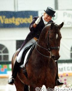 Christine Traurig and her 2000 Olympic start, Etienne. Photo: Mary Phelps