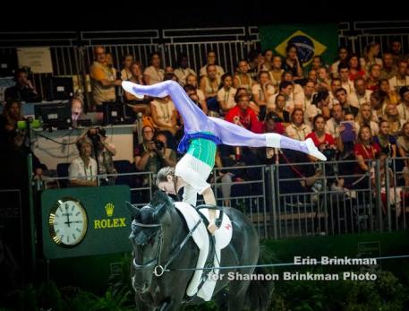 Jeanine van der Sluijs was Canada's highest placed vaulter in the FEI World Female Individual Female Individual Vaulting Championship after finishing in 21st place overall. Photo Credit: Erin Brinkman for Shannon Brinkman Photo 