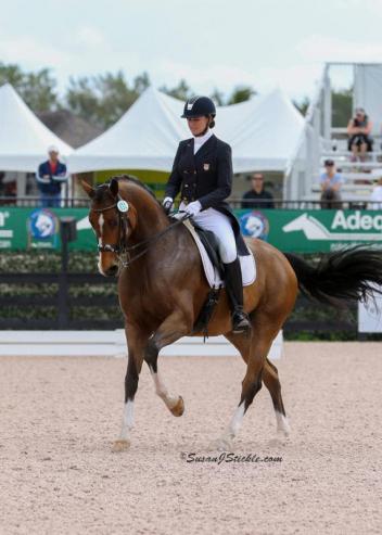 Adrienne Lyle, champion of last year's derby competition at the Palm Beach Dressage Derby at AGDF.
