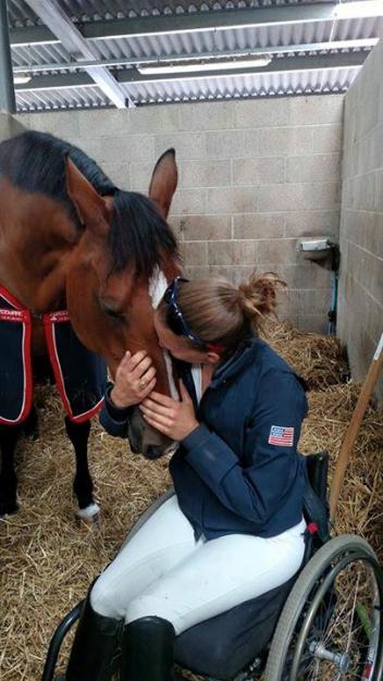 Thanking Romani with a smooch. Photo: Hannah Hassinger, groom extraodinare.