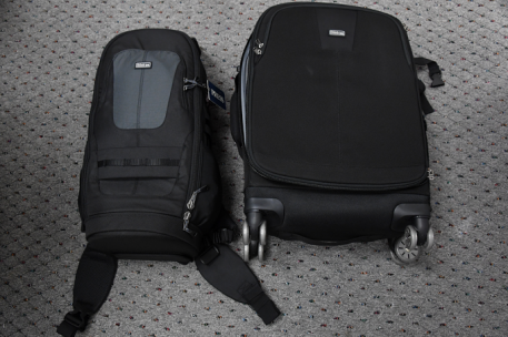 Thinktank Airport Roller Derby bag and Glass Limo backpack 