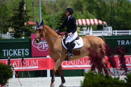 Centurion B and Lisa Goldman were the first Grand Prix competitors to step into the ring at the new venue, raising applause from spectators.