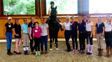 Charlotte Bredahl Baker and clinic participants.