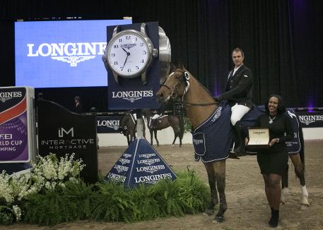 Christian Heineking riding AjeCluny and Adrienne Fleming,Longines