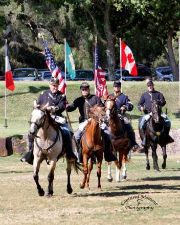 Color Guard comprised of members from the Frontier Army of the West,  2nd U.S. and 8th Illinois Volunteer Cavalry Regiments