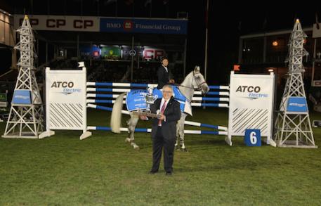 Edwin Smits and Rouge Pierreville in their winning presentation with Sett Policicchio, President, ATCO Electric
