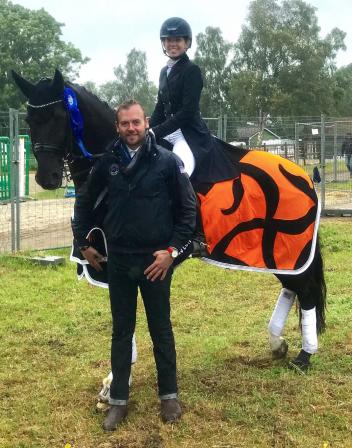  Endel Ots and student Chase Hickok, who was the high scoring American rider on both FEI Nations Cup teams this year at Falsterbo, Sweden and Hickstead, England