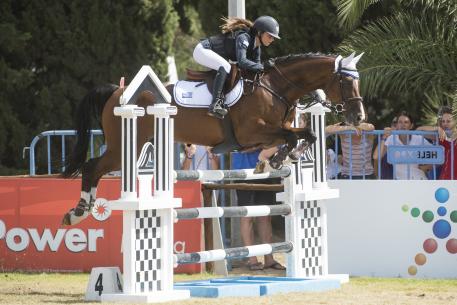 Danalis Anna-Sophia with CON TOP is the Children's Balkan Champion 2015 at the Balkan Jumping Championship 2015 in Porto Carras in Halkidiki,Greece. Photo Alexis Vassilopoulos