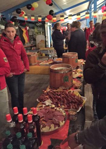 German table at nations Night at the FEI World Pairs Driving Championships, Fabiansebestyen, Hungary 2015