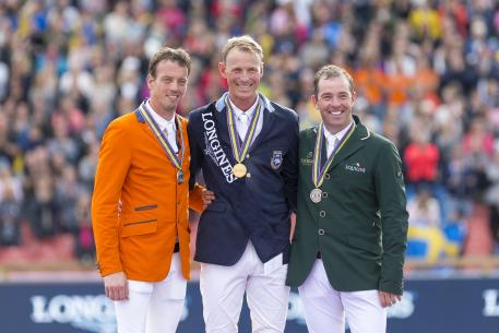 Silver - Harrie SMOLDERS (NED) Gold Peder Fredricson, (SWE) Bronze Cian O'Connor (IRL) 